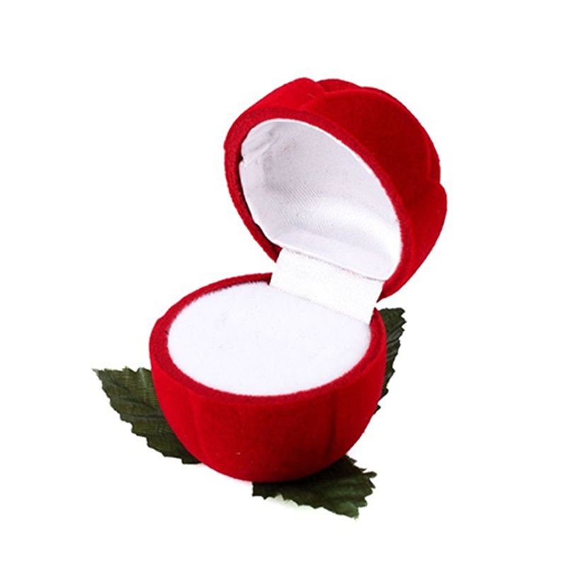Qianbihe Romantic Rose Jewelry Box Wedding Ring Earrings Storage Display Holder Gift Box-1_voghion.com