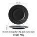 Nordic Rock Pattern Flat Ceramic Dessert Steak Simple High-end Western Dining Household Black Cabbage Plate_voghion.com