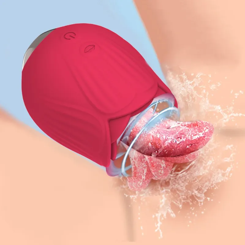 Vibrador para lamer la lengua para mujeres, estimulador de clítoris, productos para adultos, juguete para chupar rosas, juguetes para pezones, femenino_voghion.com