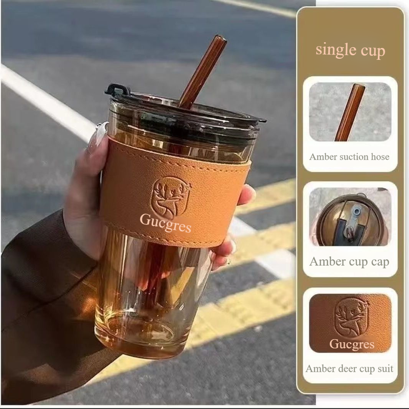 Aurora Ins Beauty High Temperature Resistant Student Forest Anti scald Office Couple Straw Cup Simple_voghion.com