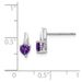Sterling Silver Rhodium-plated Amethyst And Diamond Earrings_voghion.com