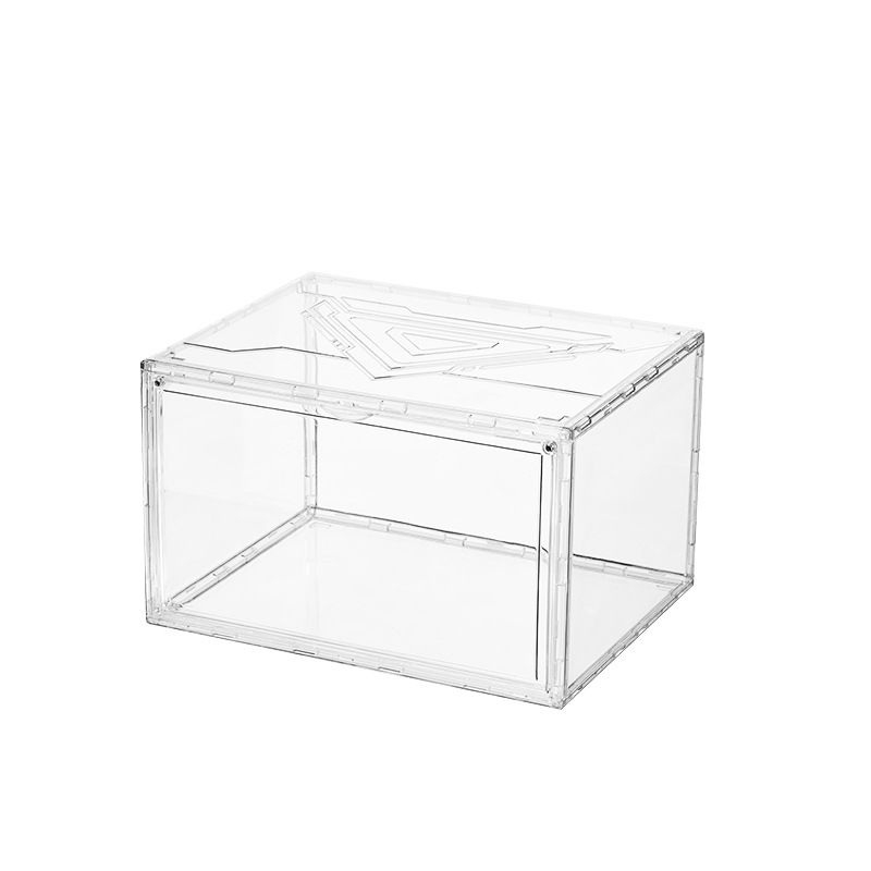 Home Storage Thickened Acrylic Transparent Shoe Box Magnetic Side Door Storage Bag Hand Made Storage Thickened Shoe Cabinet_voghion.com
