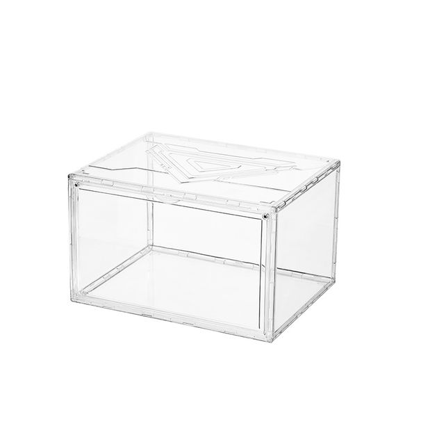 Home Storage Thickened Acrylic Transparent Shoe Box Magnetic Side Door Storage Bag Hand Made Storage Thickened Shoe Cabinet_voghion.com