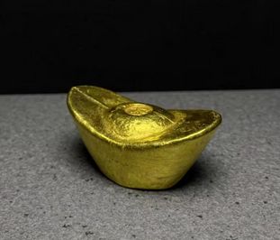 Antico lingotto d'oro in rame puro Fu Lu Shou Xi Cai Piccolo lingotto giallo Croaker Lingotto d'oro Lingotto d'oro Lingotto d'oro Accessori per film e televisione_voghion.com