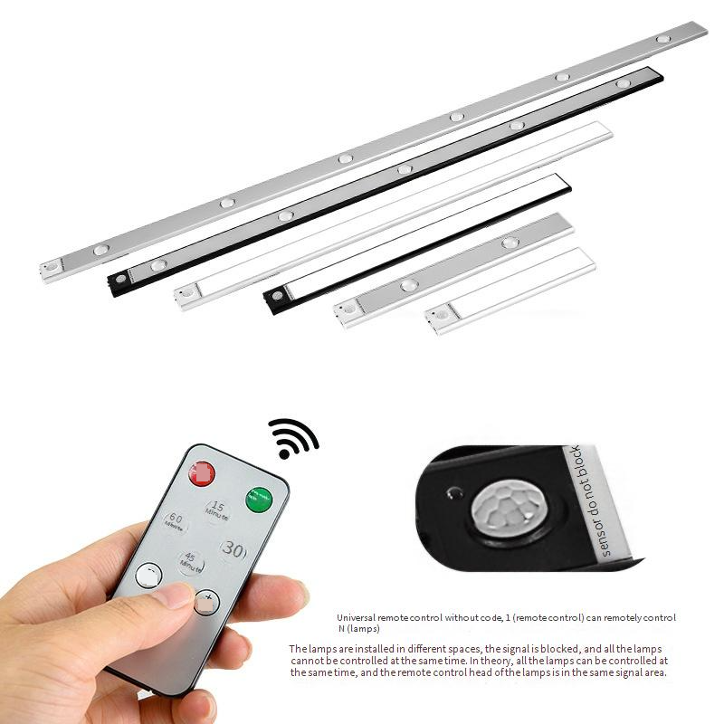 ​Wireless Led Cabinet Light Strip - Rechargeable Motion Sensor Soft Glow Self-Adhesive Remote Control For Kitchen/Wardrobe/Wine Cabinet_voghion.com