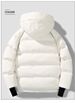 Unisex Retro Puffer Jacket – Oversized Hooded Winter Coat With Quilted Polyester Fill (Black/White)_voghion.com