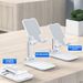 Soporte plegable para teléfono de escritorio, soporte de silicona plegable, soporte ajustable portátil para teléfono_voghion.com