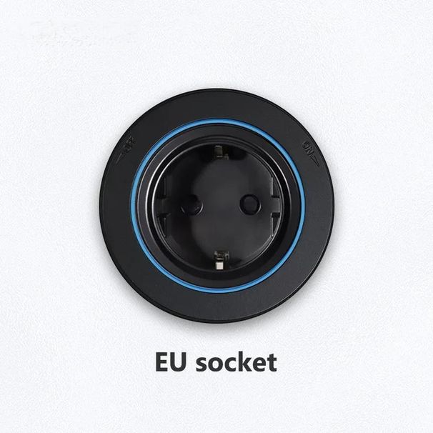 Schienensteckdose, Küchensteckdose, universeller, runder, abnehmbarer Standard-Adapterstecker, Steckdose mit USB, schwarz_voghion.com