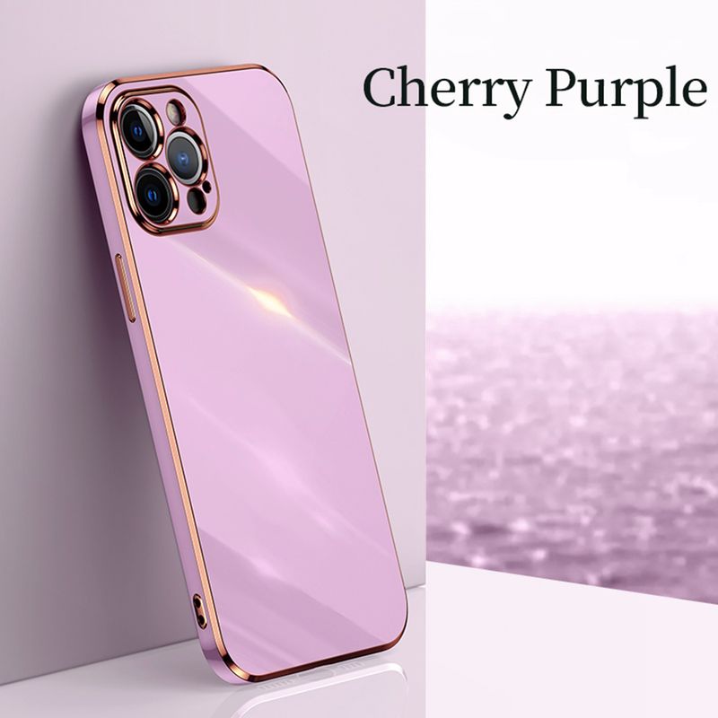 Coque de téléphone plaquée de luxe pour iPhone 11 12 13 Pro Max 12pro 11pro 8 7 6 6S Plus X Xr couverture arrière carrée en Silicone pour S_voghion.com