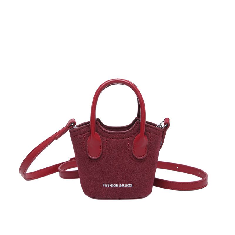 Women's Bucket Bag Fashion Candy Lover You Change Lipstick Carry Bucket Bag Female Exquisite One Shoulder Crossbody Red Packet_voghion.com