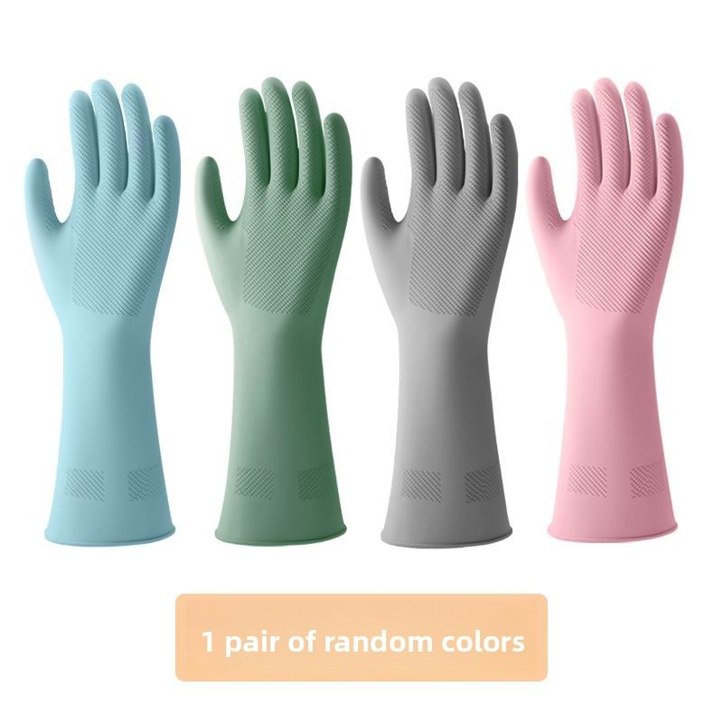 Dishwashing Gloves For Women, Thickened, Durable, Waterproof, Latex, Kitchen Cleaning, Laundry, Rubber Sleeves, Labor_voghion.com