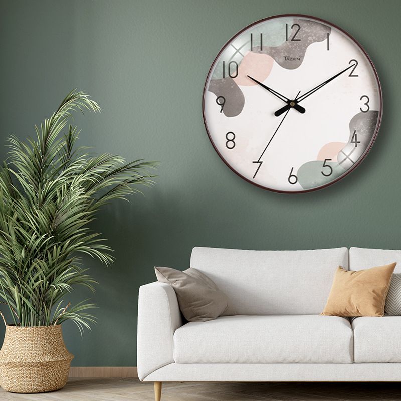 Moderne wandklok met lcd-display - stil quartz uurwerk, rond, 12/14 inch (temperatuur, kalender, luchtvochtigheid, maanfase)_voghion.com