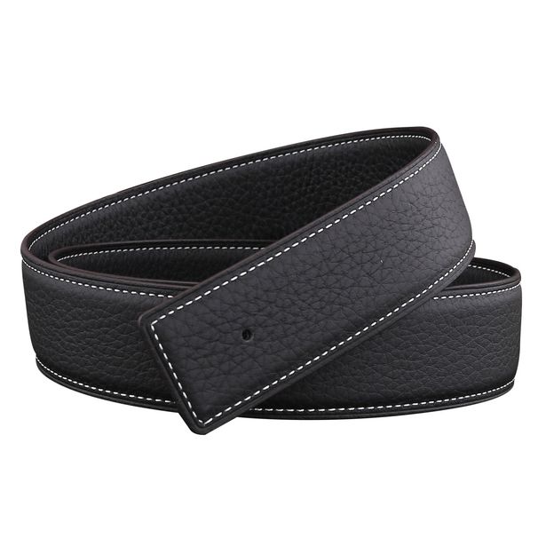 Men's And Women's Double-sided Original Lychee Grain Top Layer H Family Orange Yellow Earth Black Pure Cowhide Leather_voghion.com