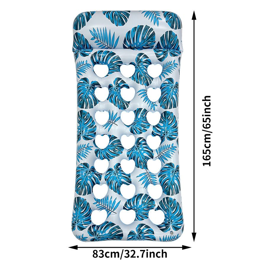 New Inflatable Hole Floating Drainage On Inflatable Bed Outdoor Leisure Printed Recliner Bed Sheet Human Hole Floating Row_voghion.com