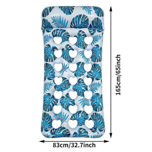 New Inflatable Hole Floating Drainage On Inflatable Bed Outdoor Leisure Printed Recliner Bed Sheet Human Hole Floating Row_voghion.com