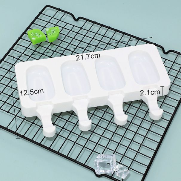 Silikon-Eiscremeform mit 4 Mulden – Eis am Stiel-Maker für selbstgemachte gefrorene Desserts (Stäbchen nicht im Lieferumfang enthalten)_voghion.com