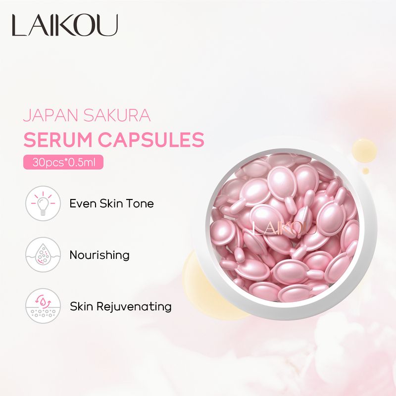 Laico Sakura Capsules 30Capsules*0.5ml Hydrating, Moisturizing And Brightening Skin Color_voghion.com