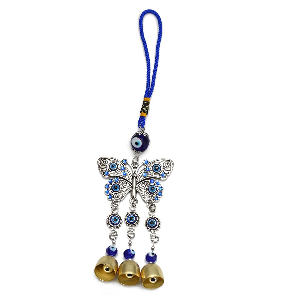 Přívěsek na klíče s modrým motýlem, přívěsek s ďáblovým okem, dárková dekorace na zeď ze slitiny, přívěsek na dekoraci dveří a oken._voghion.com
