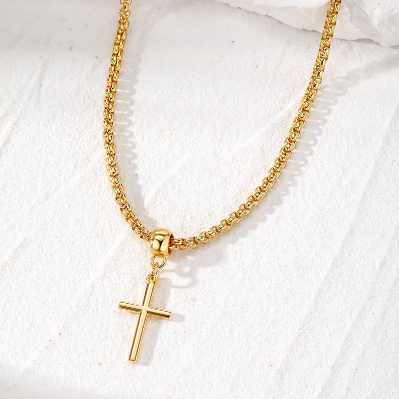 Bohemian Ethnic Retro Women Necklace Religious Pearl Clavicle Chain Creative Cross Pendant Necklace Vintage Multilayer Stacked Necklace_voghion.com