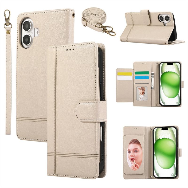 Crossbody randmepaela rahakoti pesa telefoniümbris iPhone 16 Plus jaoks 15 14 13 12 11 Pro Max XS XR X 7 8 nahast kaitsekate_voghion.com