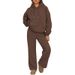Completo con felpa oversize in pile e pantaloni jogger a gamba larga – Y2K Streetwear Loungewear (nero/bianco/beige, S-XXXL)_voghion.com