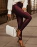 Women's new high waist fashion street photography tight faux leather pants_voghion.com