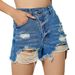 Women's Clothing New Denim Shorts Designer Shorts High Waist Spot Denim Shorts Ripped Casual Hot Pants_voghion.com