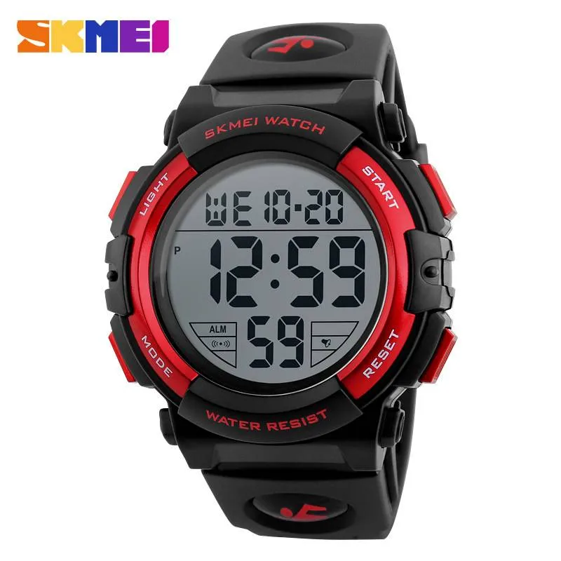 Children's watch Men's waterproof electronic watch Large dial sports watch Fashion multi-functional outdoor student watch_voghion.com