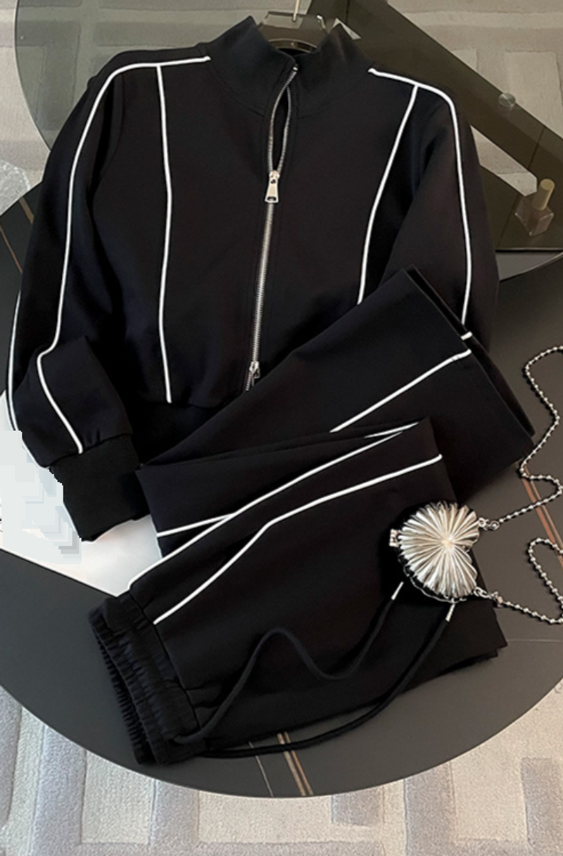Γυναικεία ρούχα High End Fashion Casual αθλητικό κοστούμι_voghion.com