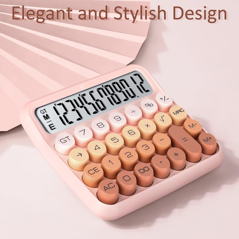 Mechanical Switch Calculator, Calculator With Large LCD Display Great For Everyday Life And Basic Office Work.with Battery_voghion.com