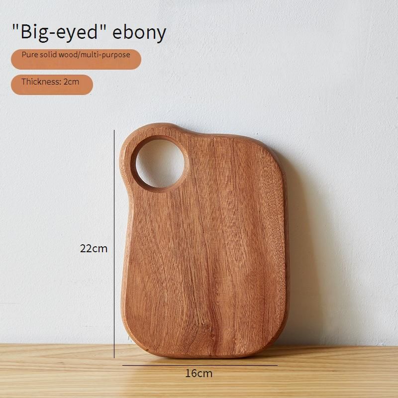 ​​Kids Wooden Cutting Board - Mini Fruit & Steak Chopping Board Creative Baby Feeding Plate With Ebony Wood​_voghion.com