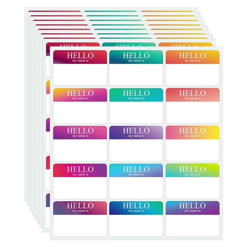 Pegatinas impermeables con nombre de arcoíris para niños: etiquetas manuscritas personalizables para la escuela, la oficina y la organización del hogar._voghion.com
