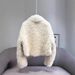 Women's Faux Shearling Jacket – Winter Short Puffer Coat With Fur Collar (White/Mauve, S/M/L)_voghion.com