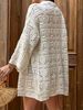 Lace-Knit Cardigan – Lightweight Open-Front Sweater For Women (S/M/L/XL/XXL, Cream White)_voghion.com