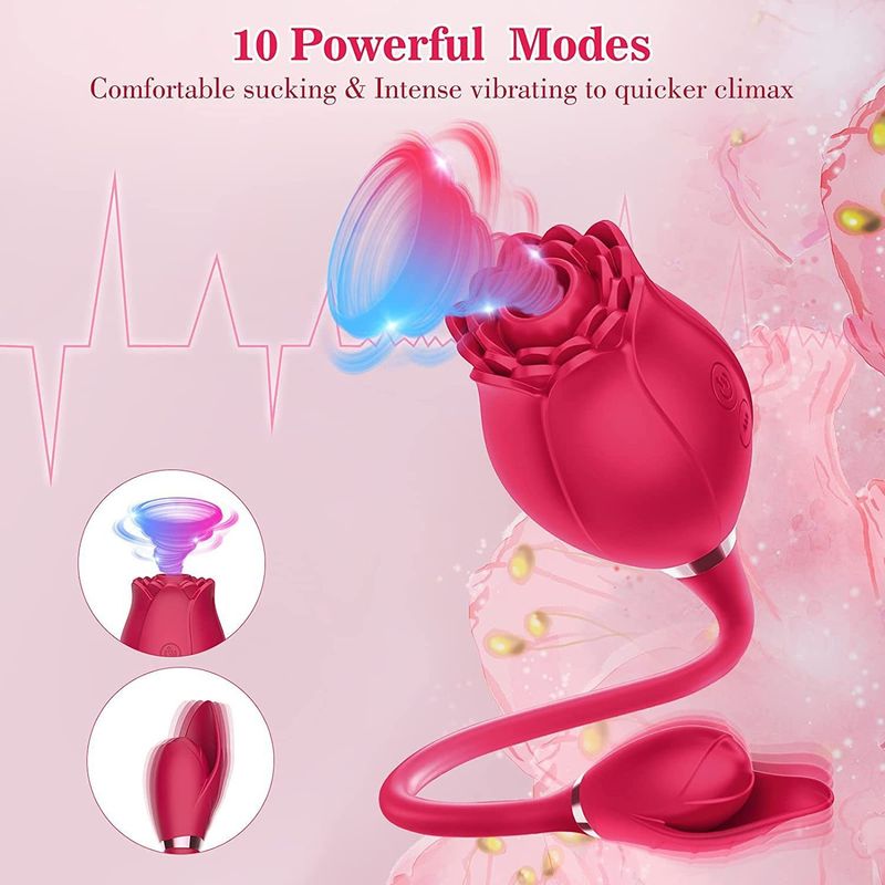 Ye Lianhua Rose Device Vibrator Breast Sucking Vibrating Massager Clitoral Suction Female Masturbation Sex Toy_voghion.com