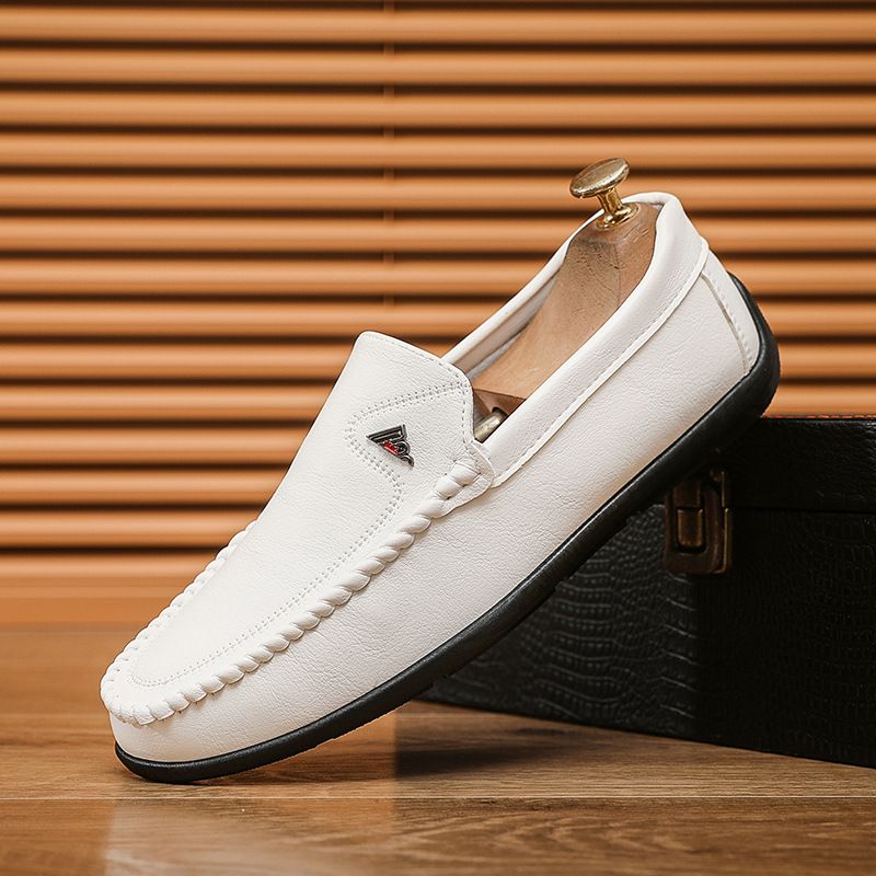 2025 Lefu Herren Casual Leder Britische Business Lazy Schuhe, Bean Schuhe 8C73_voghion.com