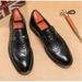 Euro Step 2025 Spring Brogue Leather For Men Breathable Korean Style Business Casual Suit Wedding Groom Formal Height Increasing_voghion.com