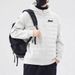 Premium Print Hooded Puffer Jacket – Slim-Fit Quilted Coat (Polyester Fill, Urban Streetwear, Black/White) – M-3XL_voghion.com