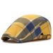 Spring Autumn Colorful Plaid Beret Adjustable Size Art Summer Duck Tongue Men and Women Couple Trendy Hat_voghion.com