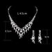 2022 New Bridal Jewelry Hollow Earrings Necklace Pearl Two-Piece Set Wedding Dress Accessories For Women_voghion.com