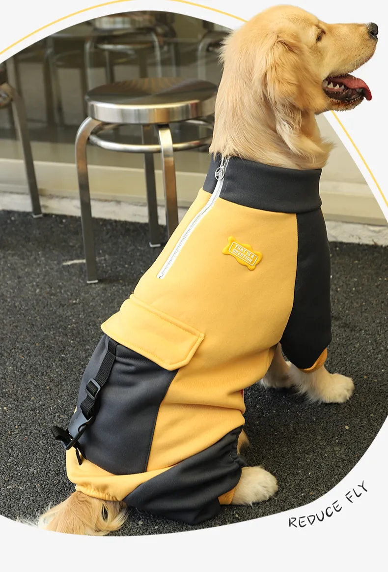 Suņu apģērbs Rudens un ziemas zeltainais retrīvers Vidējs liels suns Mājdzīvnieks Pavasaris un rudens Liels suns Labradors Četrkājains džemperis Ziema_voghion.com