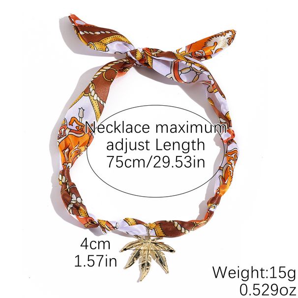 Nuova collana con sciarpa di seta Dopamine, luce, lusso, moda, fiocco di Natale, collana con sciarpa di seta da donna_voghion.com