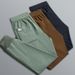 Men's Clothing Corduroy Pants With Fleece Lining - Relaxed Fit, Slim Cuff, Casual & Stylish For Cold Weather (Green, Black, Brown, Fleece-Lined)_voghion.com