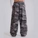 Unisex-Jogginghose mit Vintage-Camouflage-Print – Locker sitzende Hose mit hohem Bund und offenem Saum (S-XXL)_voghion.com
