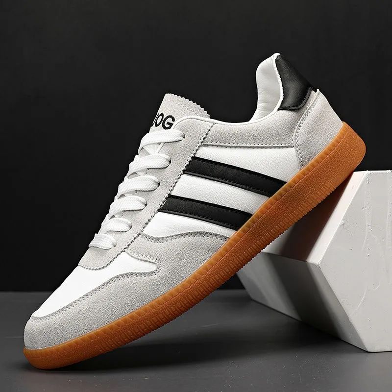 De Xun White 2025 Spring New Korean Version Trendy Versatile Casual Men's Board Shoes_voghion.com