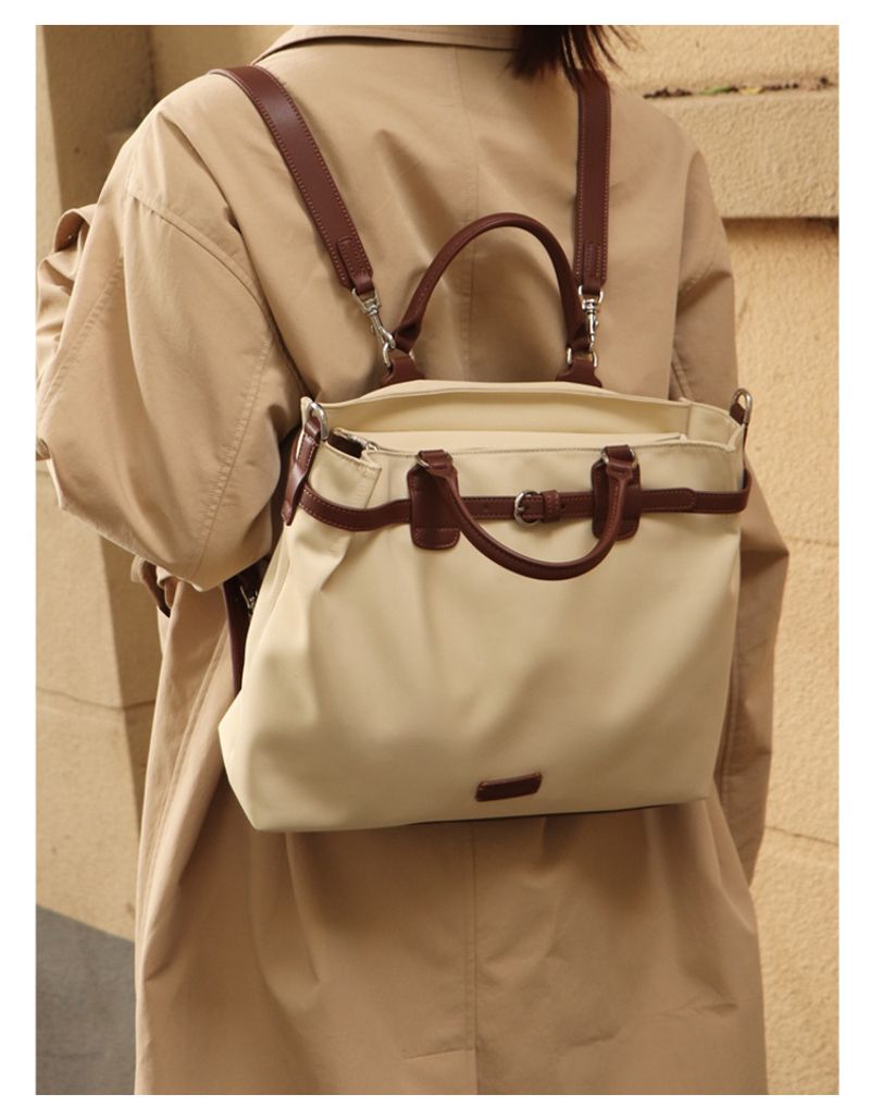 2025 New Korean Version Of The Nylon Laptop 13 Inches Backpack Large Capacity Crossbody Bag Ladies Handbag_voghion.com