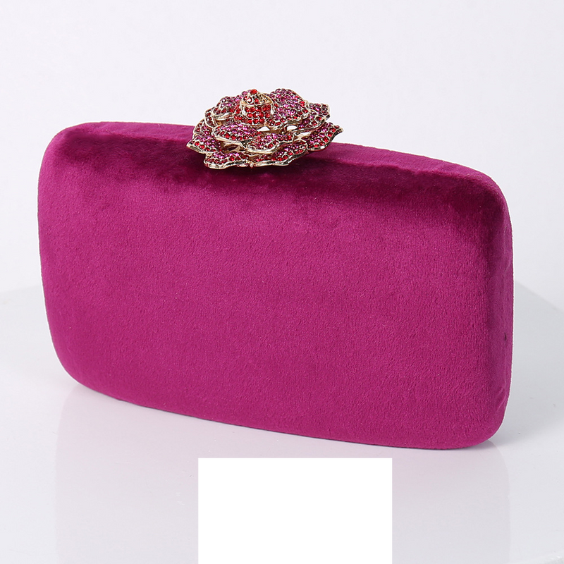 Sac de soirée haut de gamme en velours pour femme, pochette avec chaîne, bijou en diamant, idéal pour les fêtes_voghion.com
