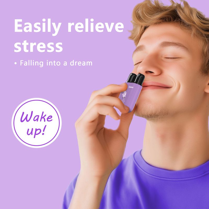 CAUSONE OLEJEK ETERYCZNY LAWENDOWY AROMATERAPIA INHALACYJNY DO NOSA 1,8 ml*2, inhalator Lavender Bliss Twoja brama do dobrego snu_voghion.com