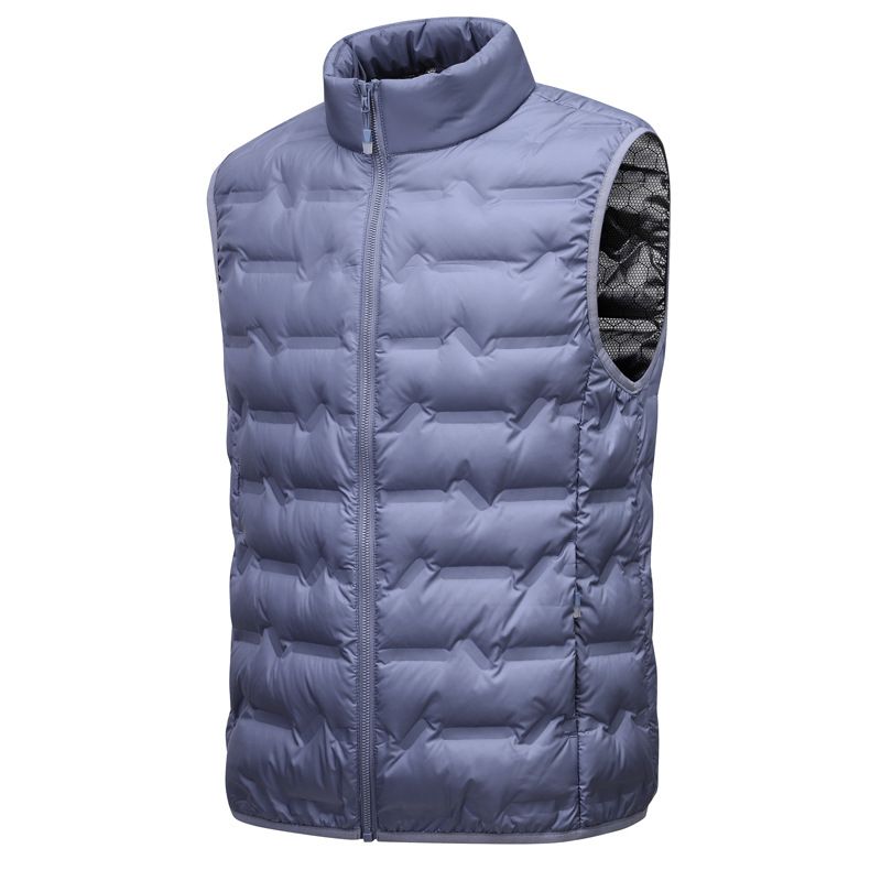 Winter new graphene heating down men and women, casual outdoor stand up collar warm vest for couples_voghion.com