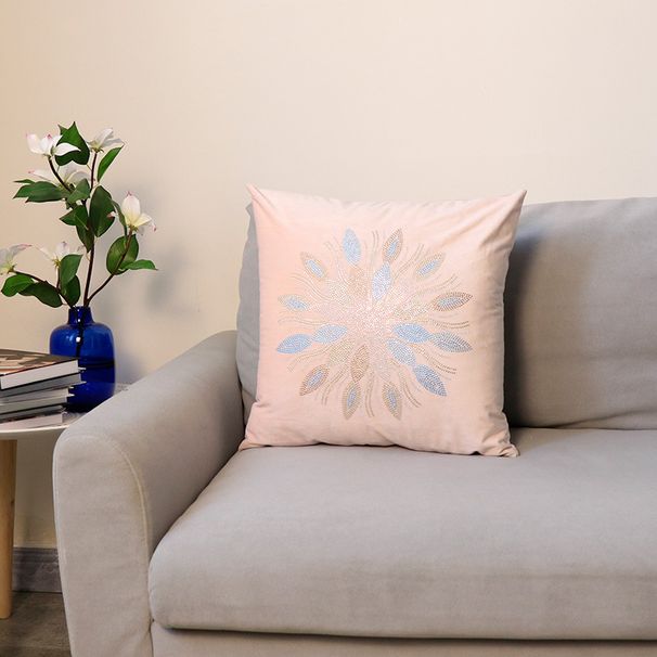 Moderno semplice colore olandese velluto strass fiore federa decorazione della casa modello camera divano cuscino fodera all'ingrosso_voghion.com